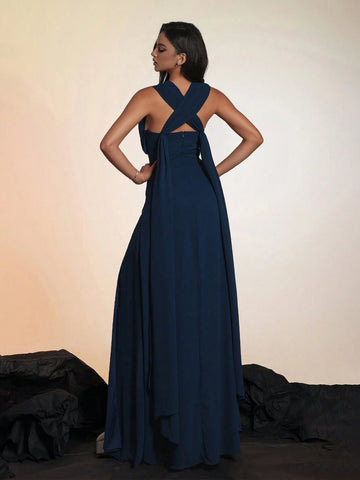 Women's Fashionable Elegant Slim-Fit Long High-End Luxurious Evening Dress