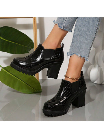 Women's Fashionable, High-End, Comfortable, Thick-Heeled, Versatile