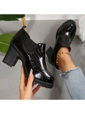 Women's Fashionable, High-End, Comfortable, Thick-Heeled, Versatile