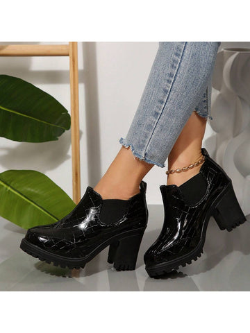 Women's Fashionable, High-End, Comfortable, Thick-Heeled, Versatile