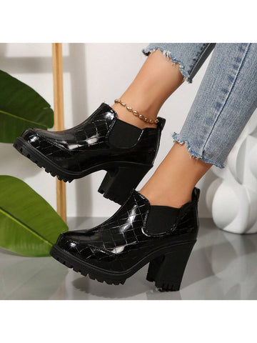 Women's Fashionable, High-End, Comfortable, Thick-Heeled, Versatile