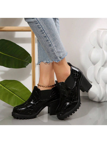 Women's Fashionable, High-End, Comfortable, Thick-Heeled, Versatile
