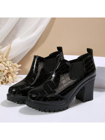 Women's Fashionable, High-End, Comfortable, Thick-Heeled, Versatile