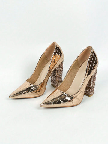 Women's Fashionable High-heeled Wedding/party Single Shoes