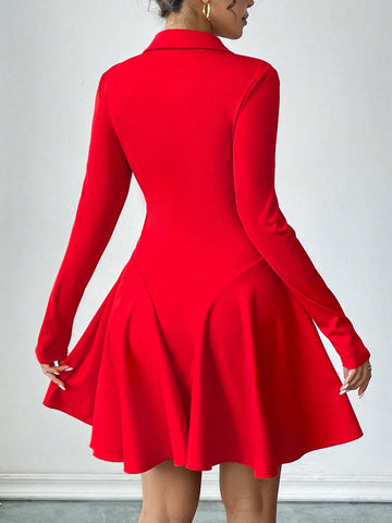 Women's Fashionable Sexy Bodycon Red Dress