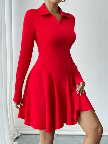 Women's Fashionable Sexy Bodycon Red Dress
