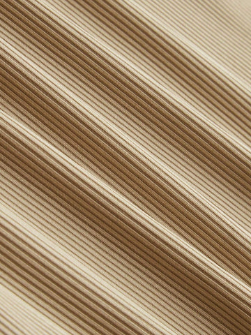 Women's Fitted Button Crew Neck Split Long Sleeve Dress