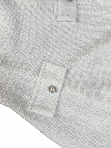 Women's Fitted Faux Pocket Button Decor Dress, Stylish