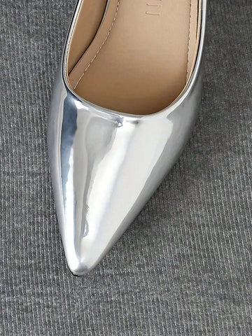 Women's French Pointed-Toe High-Heeled Shoes 2024 Spring/Autumn New Arrival, European And American Style