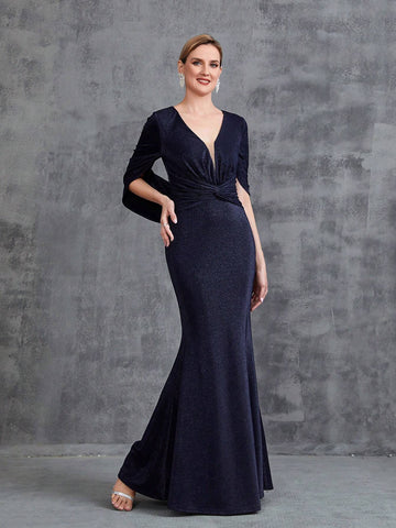 Women's Front Kink Mermaid Hem Party Dress