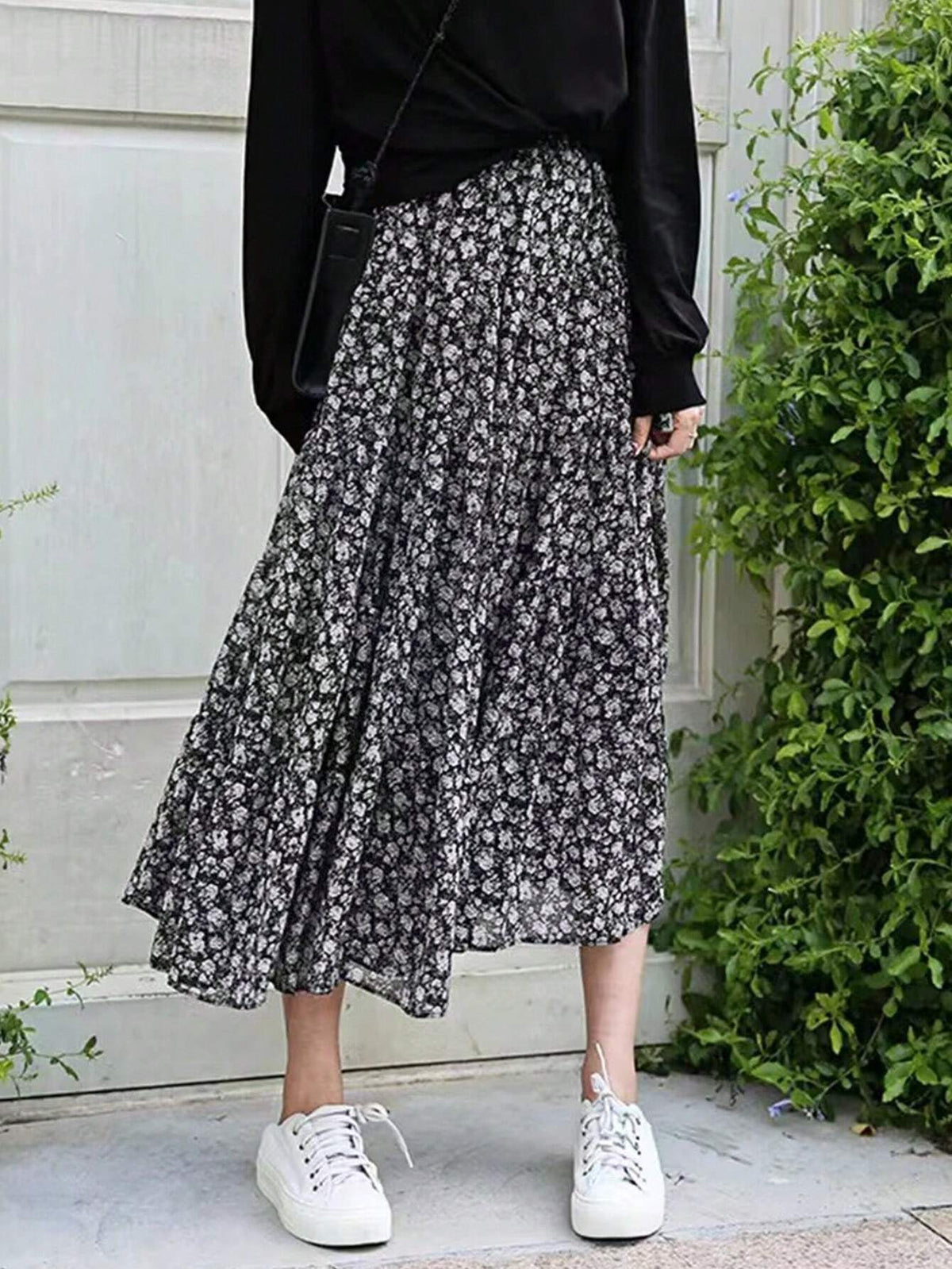 Women's Full Printed Floral Skirt