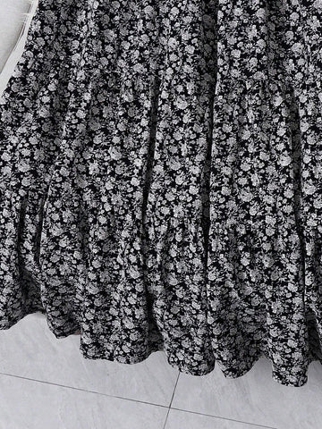 Women's Full Printed Floral Skirt