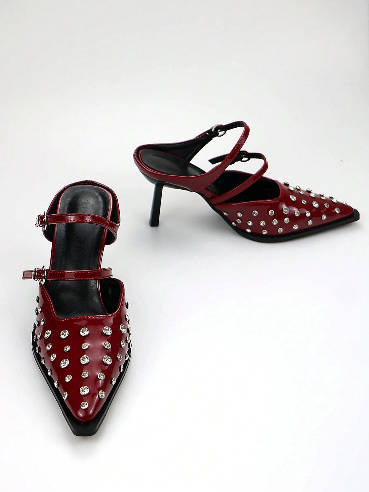 Women's Glamorous Fully Rhinestone Embellished Mirrored Material Fashion