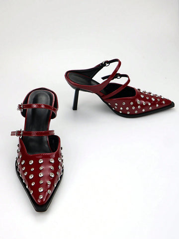 Women's Glamorous Fully Rhinestone Embellished Mirrored Material Fashion