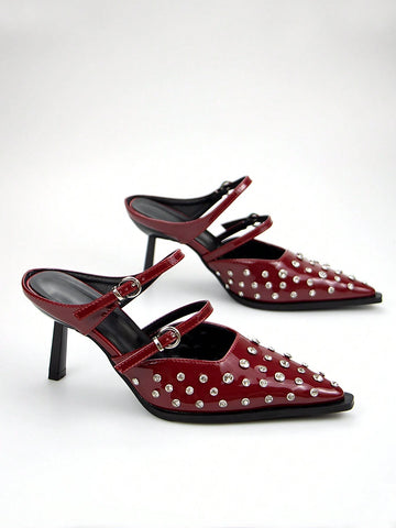 Women's Glamorous Fully Rhinestone Embellished Mirrored Material Fashion