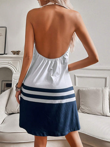 Women's Halter Backless Sexy Dress
