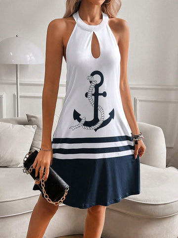 Women's Halter Backless Sexy Dress