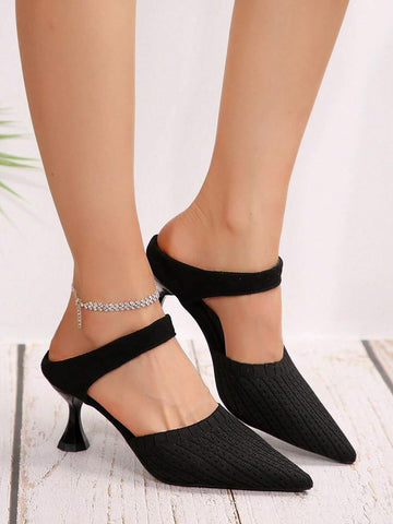 Women's High-Heeled Pointed Sandals, Fashionable Design,