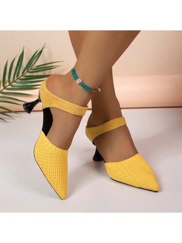 Women's High Heel Pointed-Toe Sandals, Fashionable Design, Suitable Heel Height