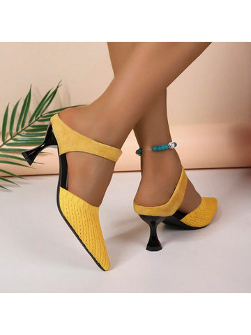 Women's High Heel Pointed-Toe Sandals, Fashionable Design, Suitable Heel Height