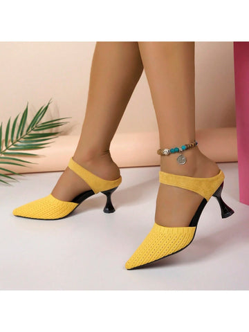 Women's High Heel Pointed-Toe Sandals, Fashionable Design, Suitable Heel Height