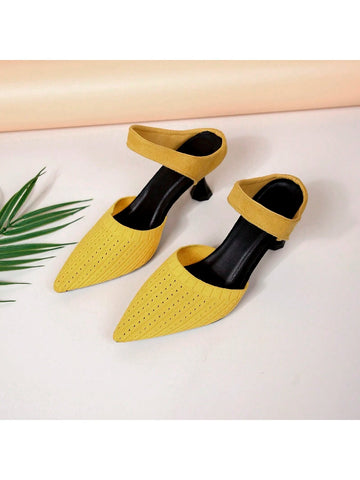 Women's High Heel Pointed-Toe Sandals, Fashionable Design, Suitable Heel Height