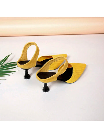 Women's High Heel Pointed-Toe Sandals, Fashionable Design, Suitable Heel Height