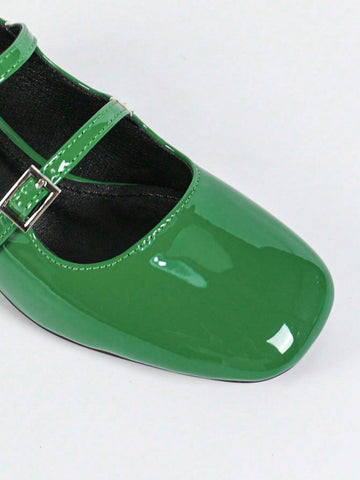 Women's High Heel Shoes, Fashion Patent Leather Autumn Shoes, Women's Fashionable