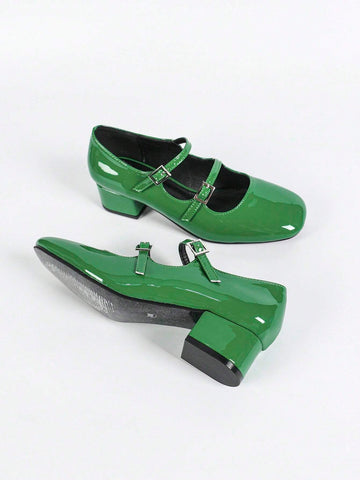 Women's High Heel Shoes, Fashion Patent Leather Autumn Shoes, Women's Fashionable