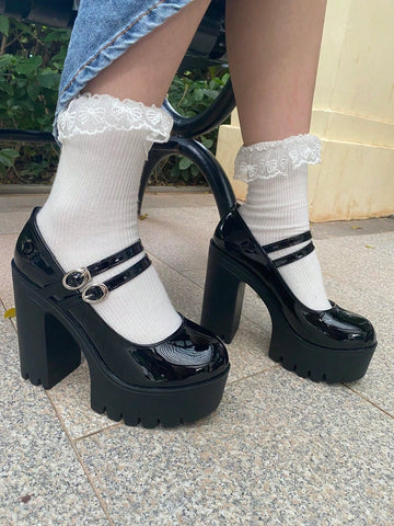 Women's High Heel Shoes Women's Slope Heels&Thick Sole Shoes