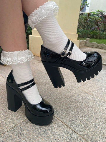 Women's High Heel Shoes Women's Slope Heels&Thick Sole Shoes