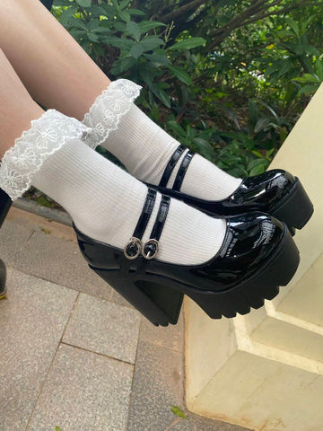 Women's High Heel Shoes Women's Slope Heels&Thick Sole Shoes