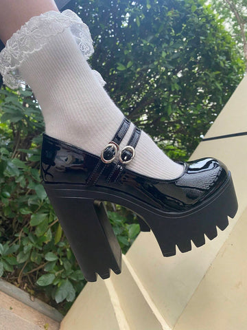 Women's High Heel Shoes Women's Slope Heels&Thick Sole Shoes