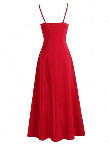 Women's High Slit Spaghetti Strap Dress