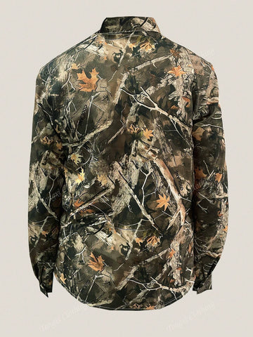 Women's Letter Print Front Button Down Casual Long Sleeve Shirt