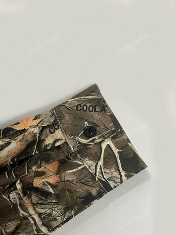 Women's Letter Print Front Button Down Casual Long Sleeve Shirt