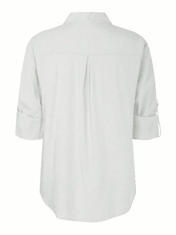 Women's Long Sleeve Solid Color Sequin Shirts & Blouses For Club Party