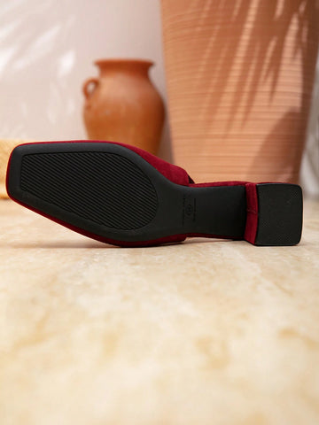 Women's New Chunky Heel Backless Buckle Commuter Shoes