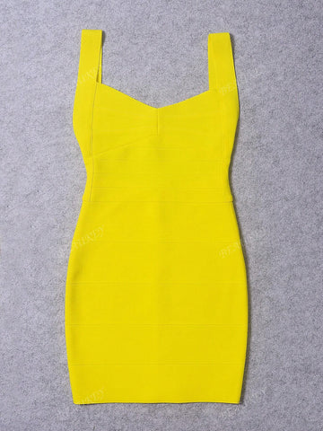 Women's New Sexy Backless Spaghetti Strap Bandage Party Dress