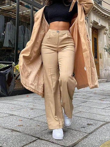 Women's Office Lady Straight-leg Pants