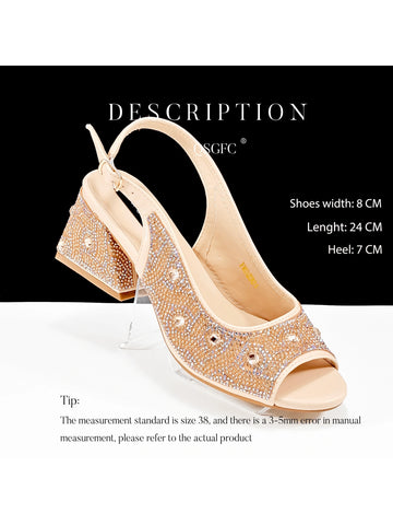 Women's Open Toe High Heel Shoes & Trapezoid Hard Case Clutch Bag Set, Spiral Floral Decor