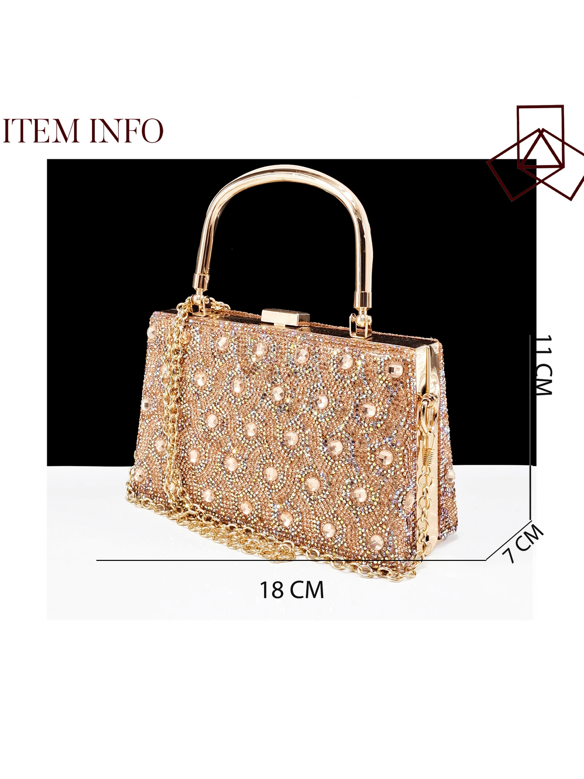 Women's Open Toe High Heel Shoes & Trapezoid Hard Case Clutch Bag Set, Spiral Floral Decor