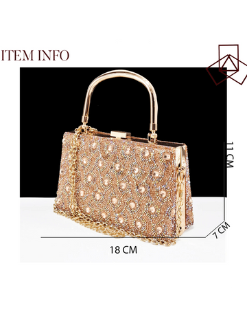 Women's Open Toe High Heel Shoes & Trapezoid Hard Case Clutch Bag Set, Spiral Floral Decor