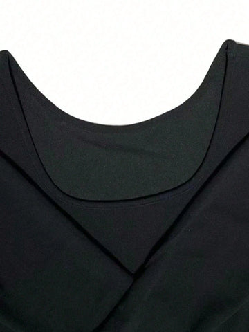 Women's Patchwork Long Sleeve Plaid & Floral Print Midi Dress, 4 Seasons