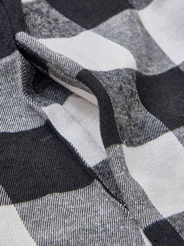 Women's Plaid Mid-Length Loose Pocketed Shacket