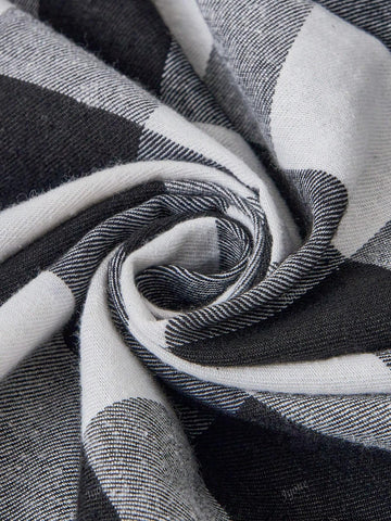 Women's Plaid Mid-Length Loose Pocketed Shacket