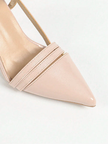 Women's Pointed Toe High Heel Sandals With Ankle Strap, Fashionable Open Toe Design