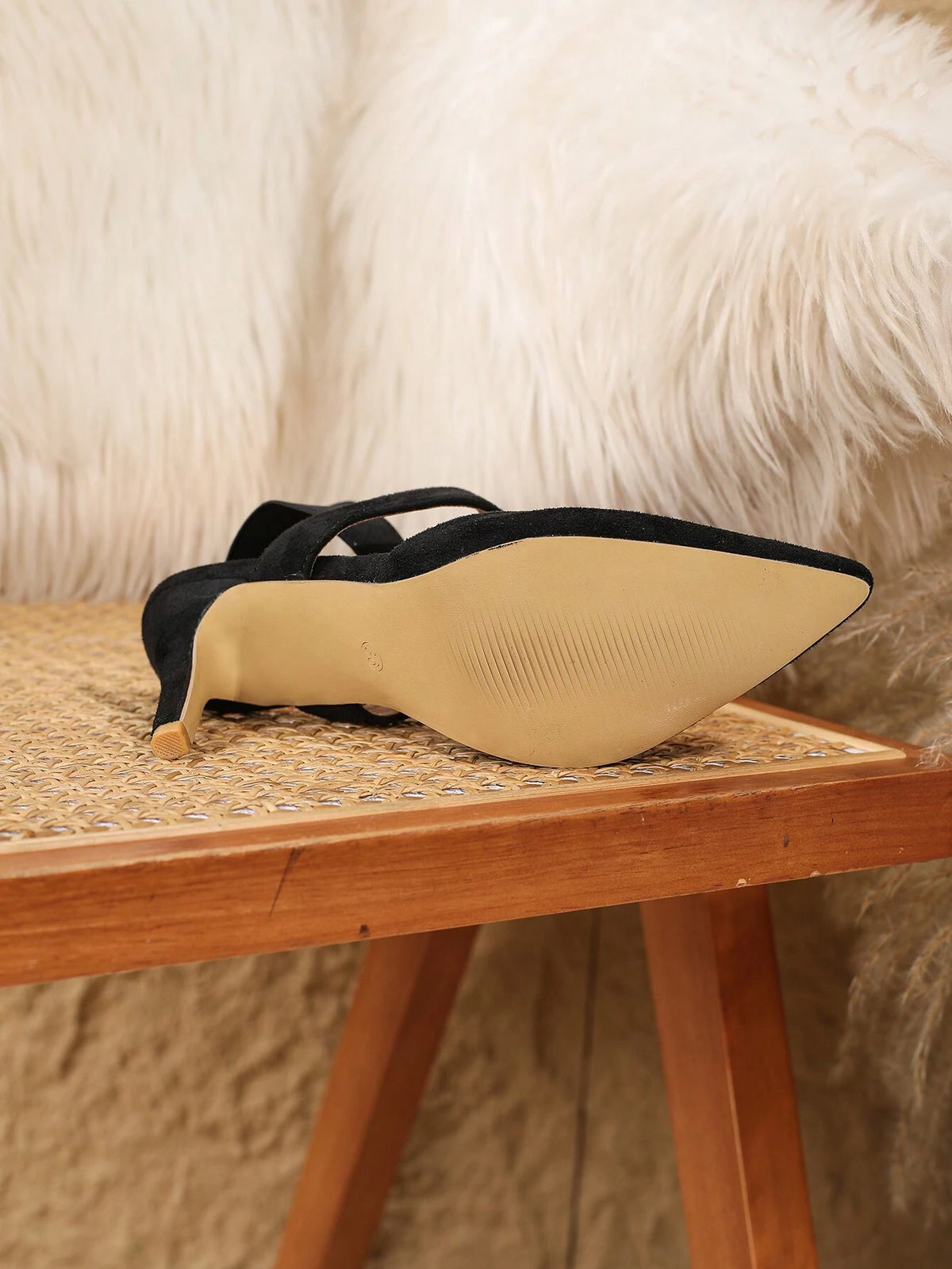 Women's Pointed Toe High Heel Shoes - French Design Sexy Slingback Mid Heel Pumps