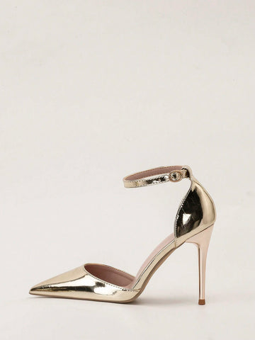 Women's Pointed Toe Hollow Out One-Strap High Heeled Sandals