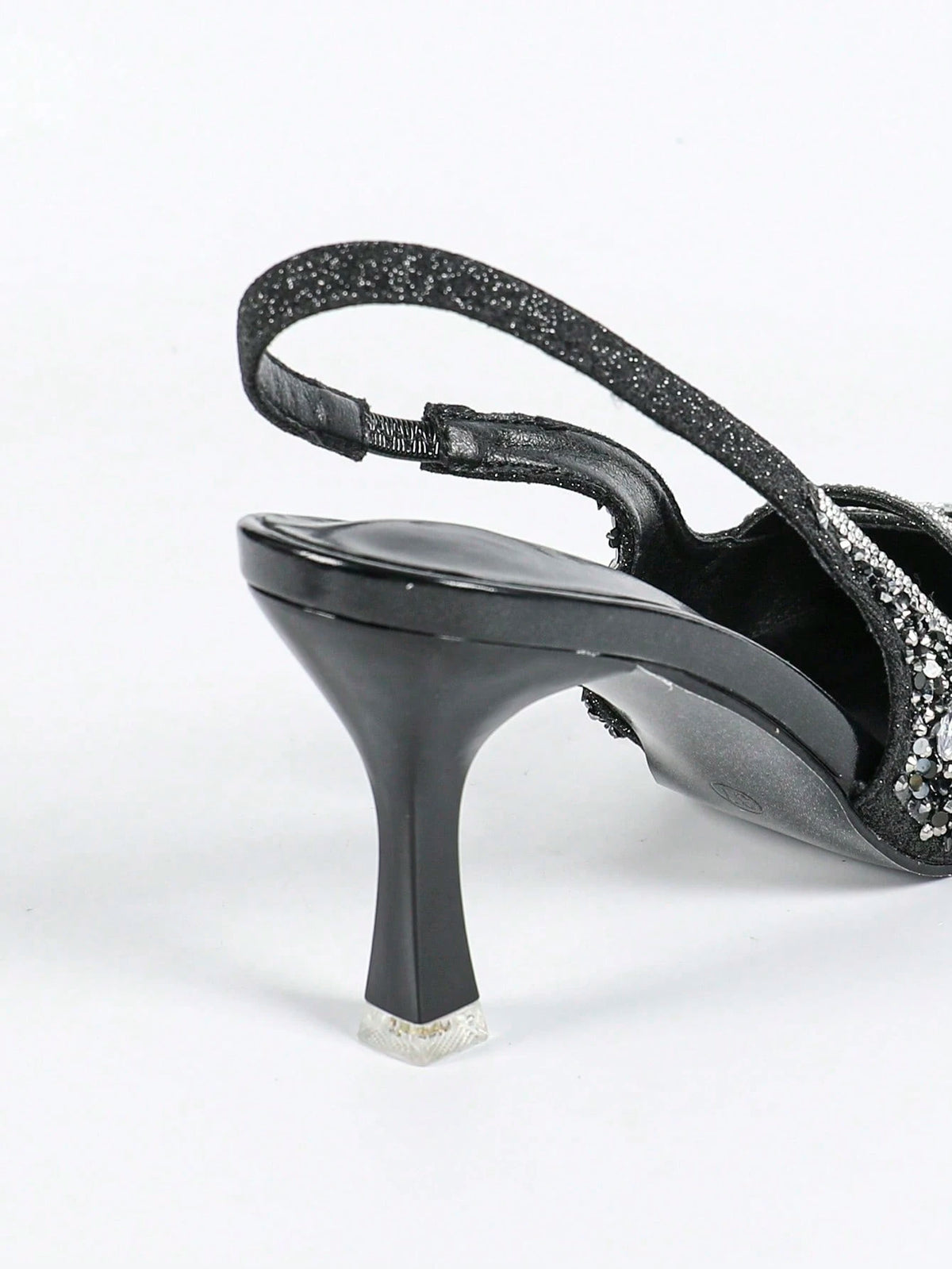 Women's Pointed Toe, Metallic Heeled, Glamorous Fashion Comfortable Shiny Pearl, Rhinestone Decor,